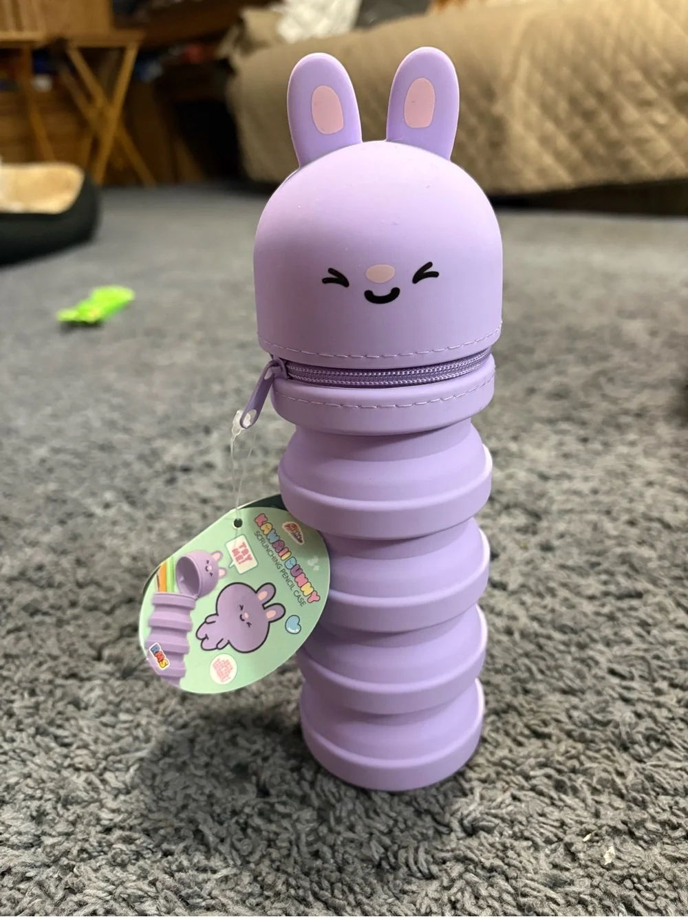 NWT Kawaii Bunny Scrunching Pencil Pouch